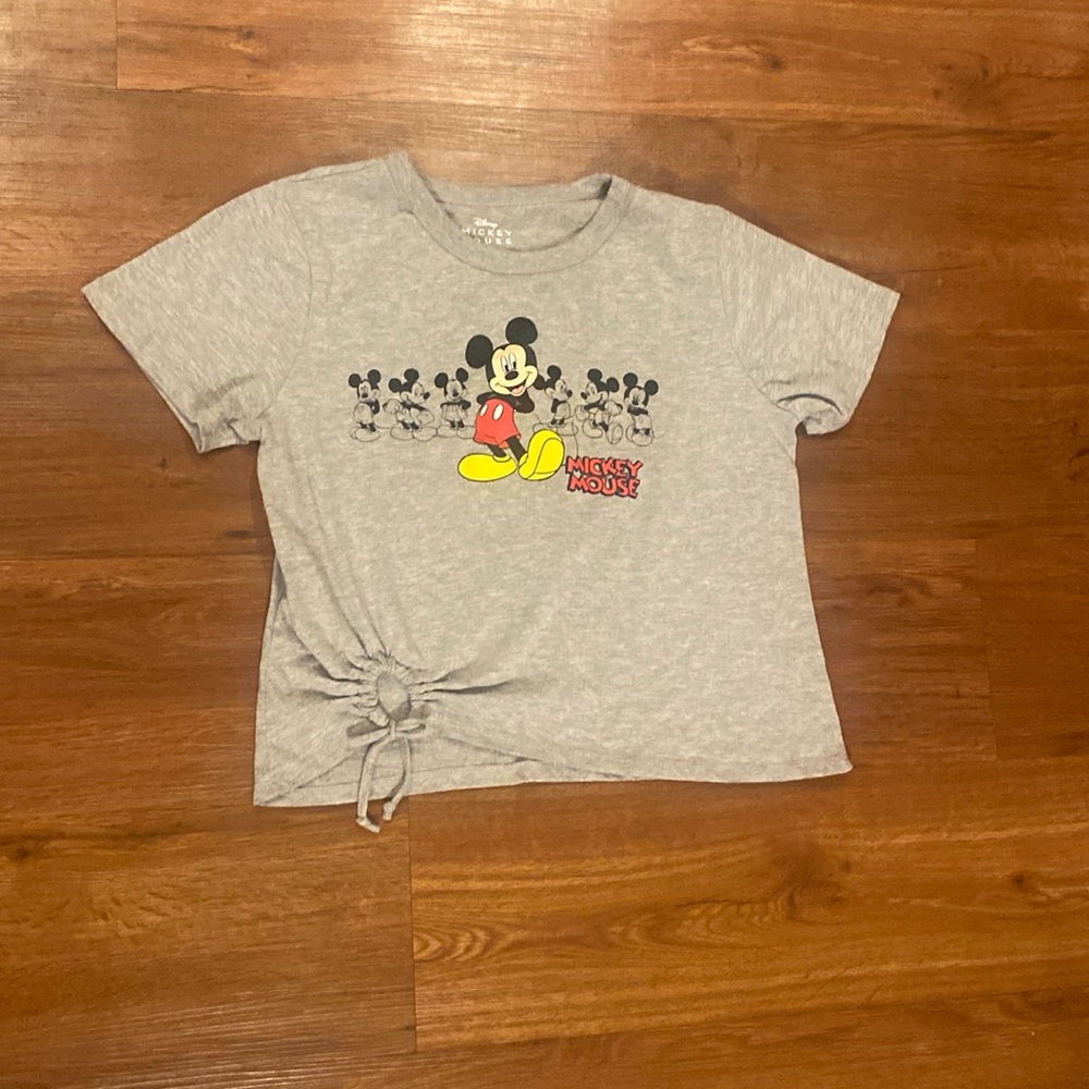 Disney Girl’s Mickey Mouse Tie Front T-Shirt